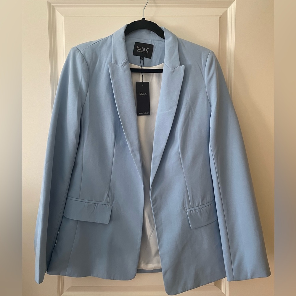 Baby blue blazer, size M - NEW-